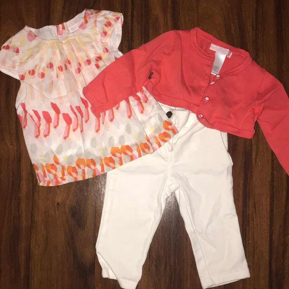 Baby girl 3 piece outfit size 6-12 months